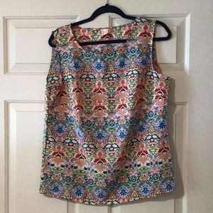 Very cute never worn sleeveless printed top